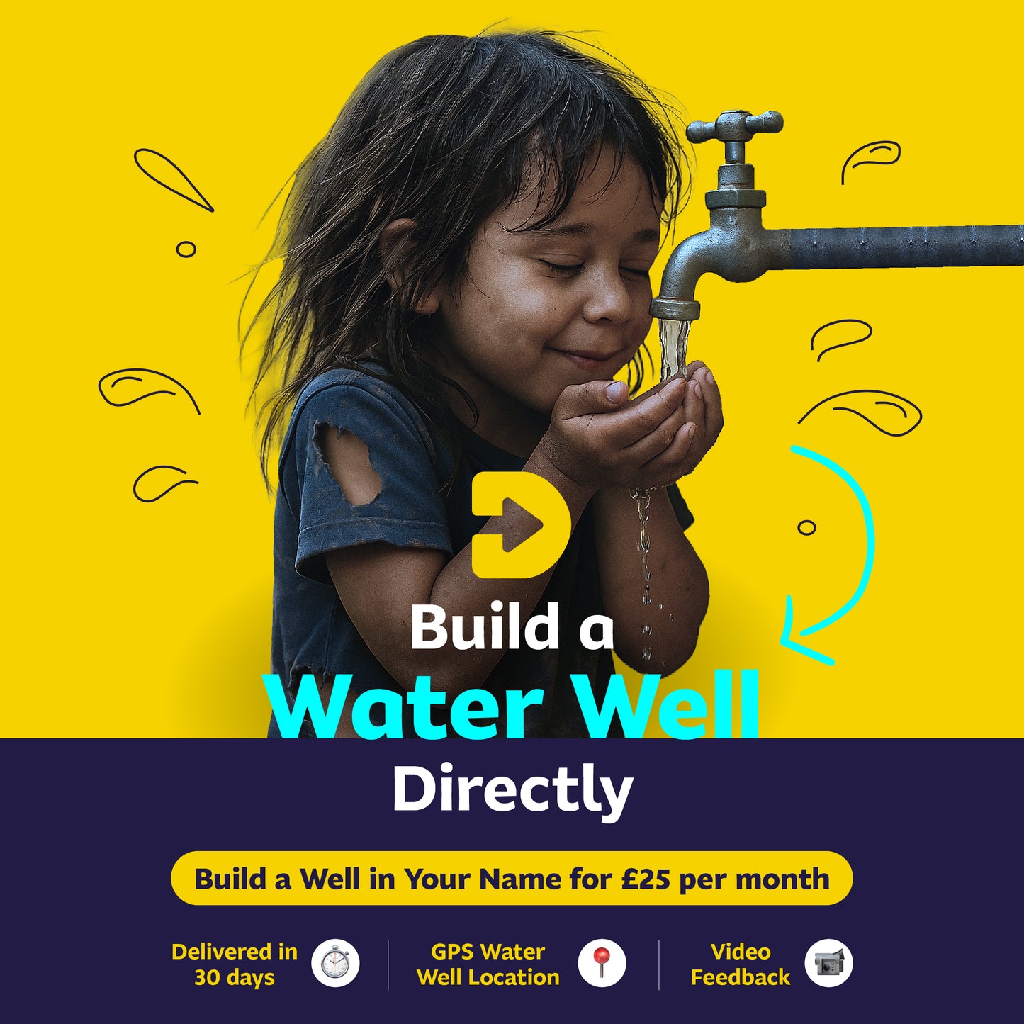 Build a Water Well Directly, Get Instant Updates!